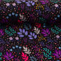 Preview: Viskose- Webware - Wildflowers - by Emjo Design - schwarz